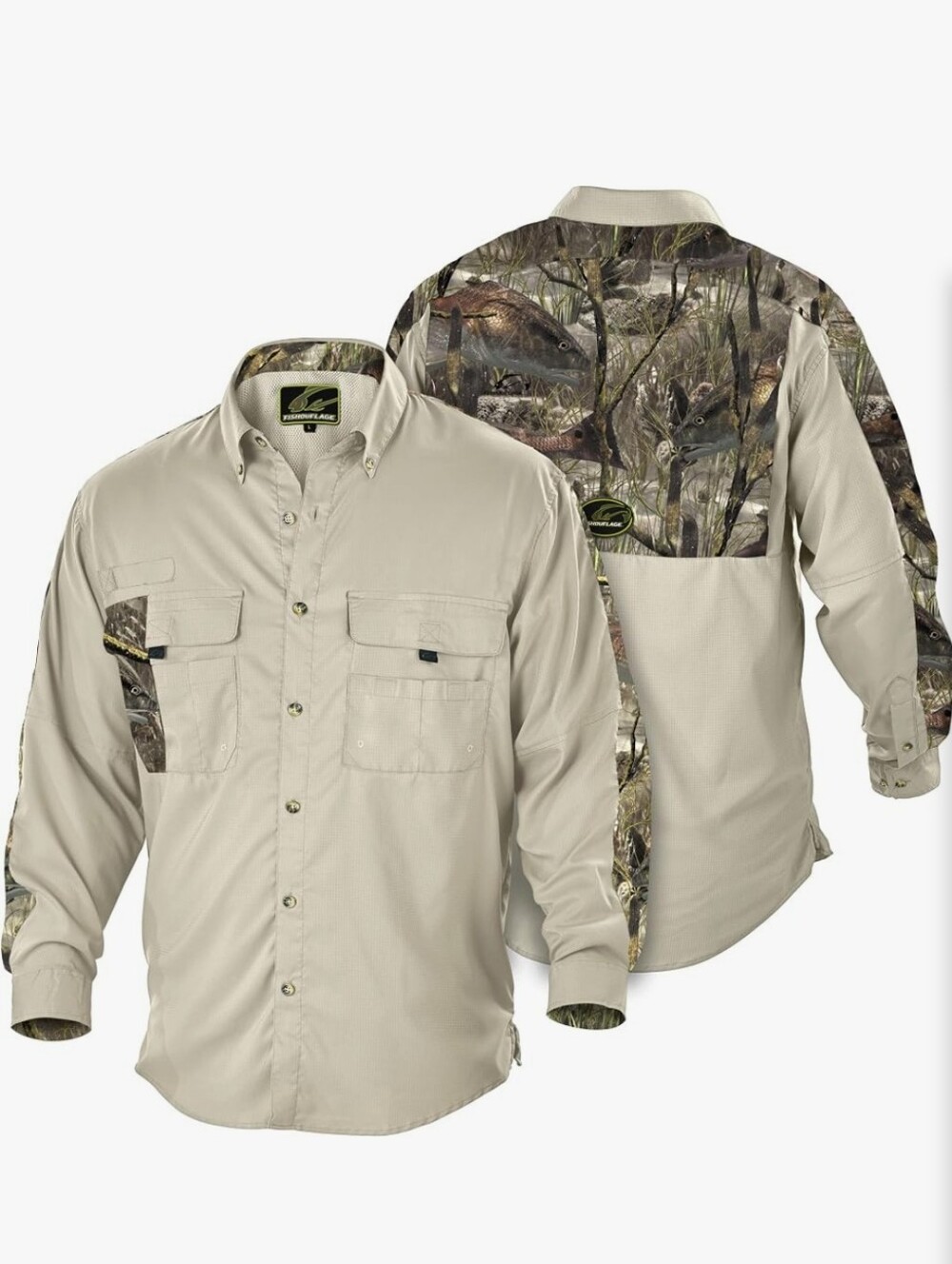 Fishouflage Redfish Camo  Guide Lightweight - Men's Split Rock Fishing Shirt